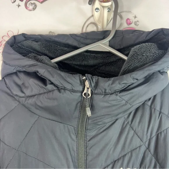 Columbia jacket zip up Women's Quilted Black Ski Jacket omni-heat - Picture 5 of 9